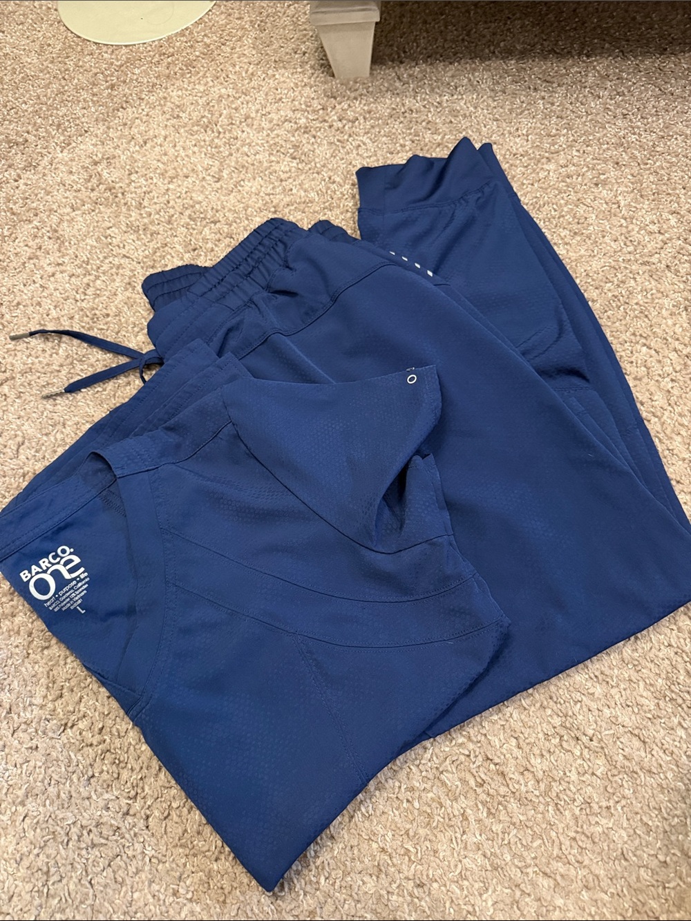 Barco One Women's Navy Jogger Scrub Set